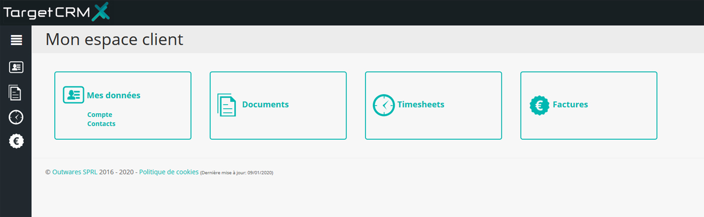 Espace client CRM